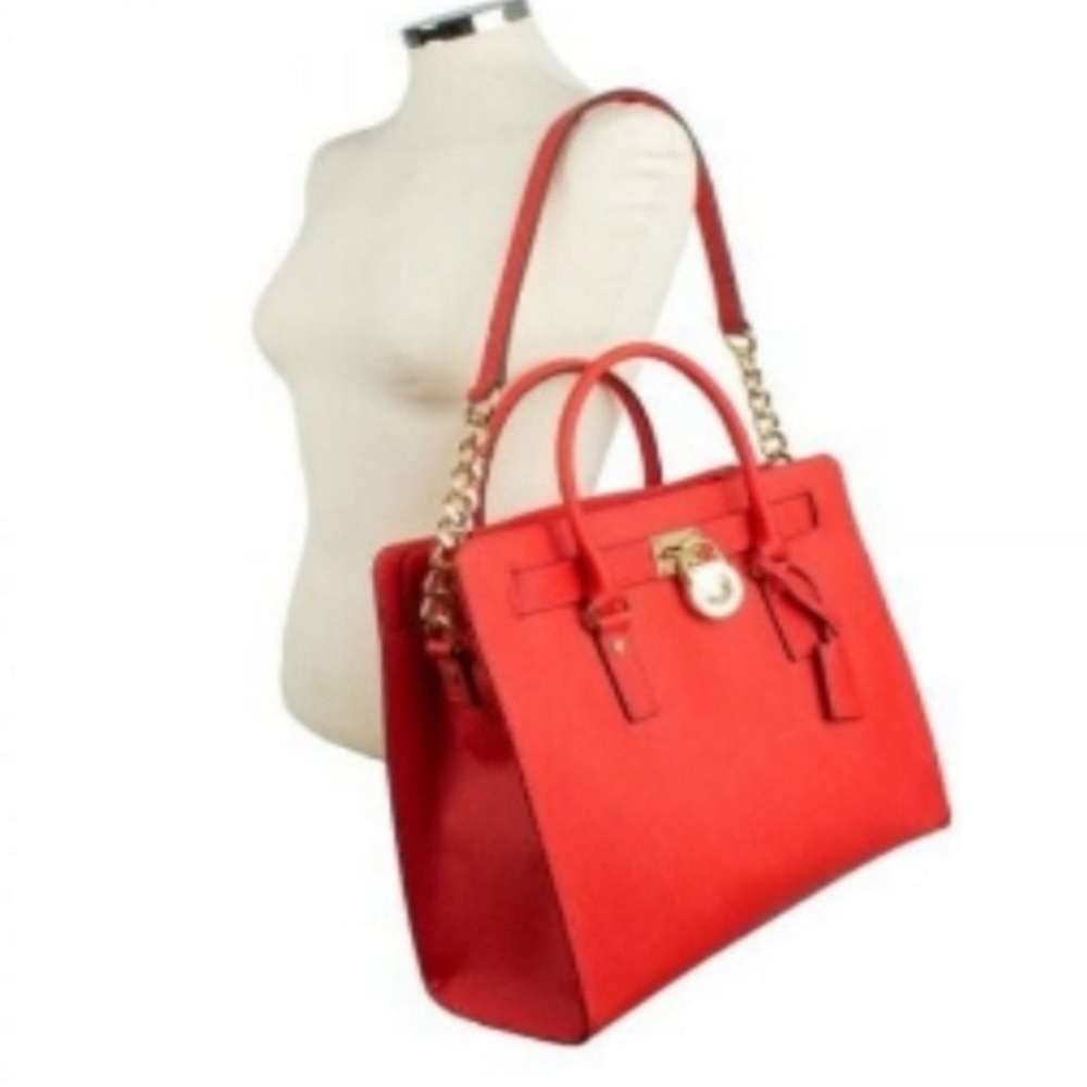 Michael Kors Hamilton Large ND Satchel Tote Saffiano Shoulder Bag Dust Cover